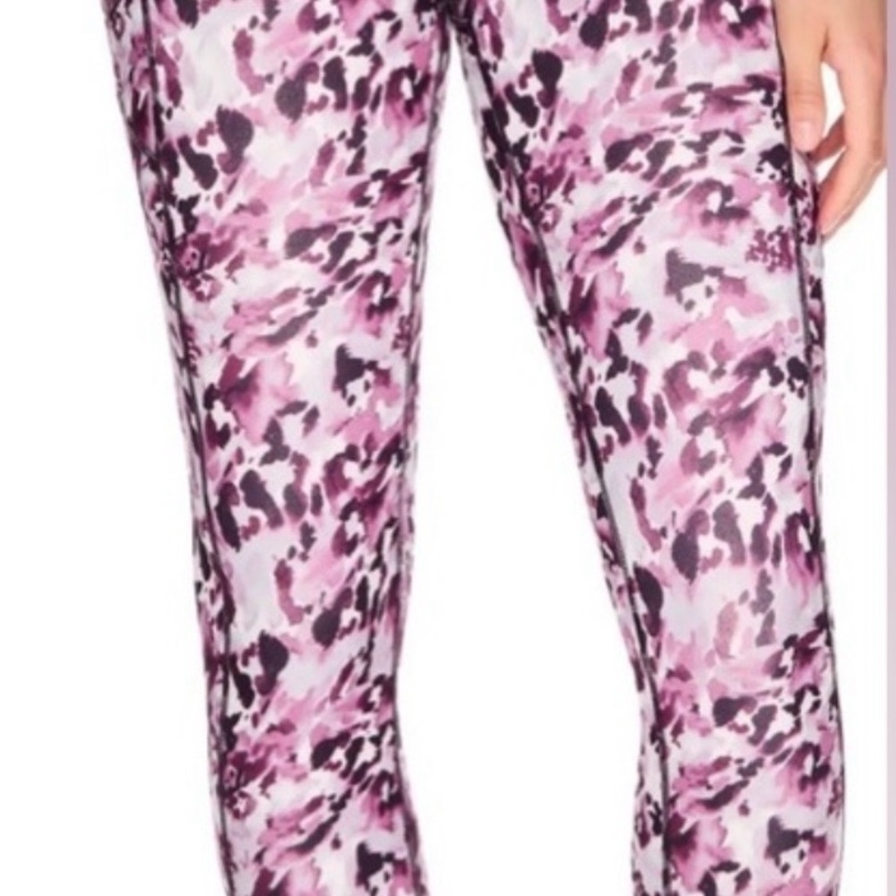 GAIAM Purple & Black Abstract Print Leggings - Picture 7 of 7